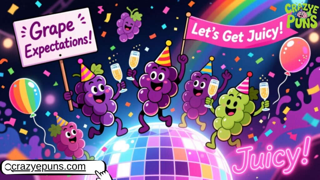 Grape Party & Celebration Puns
