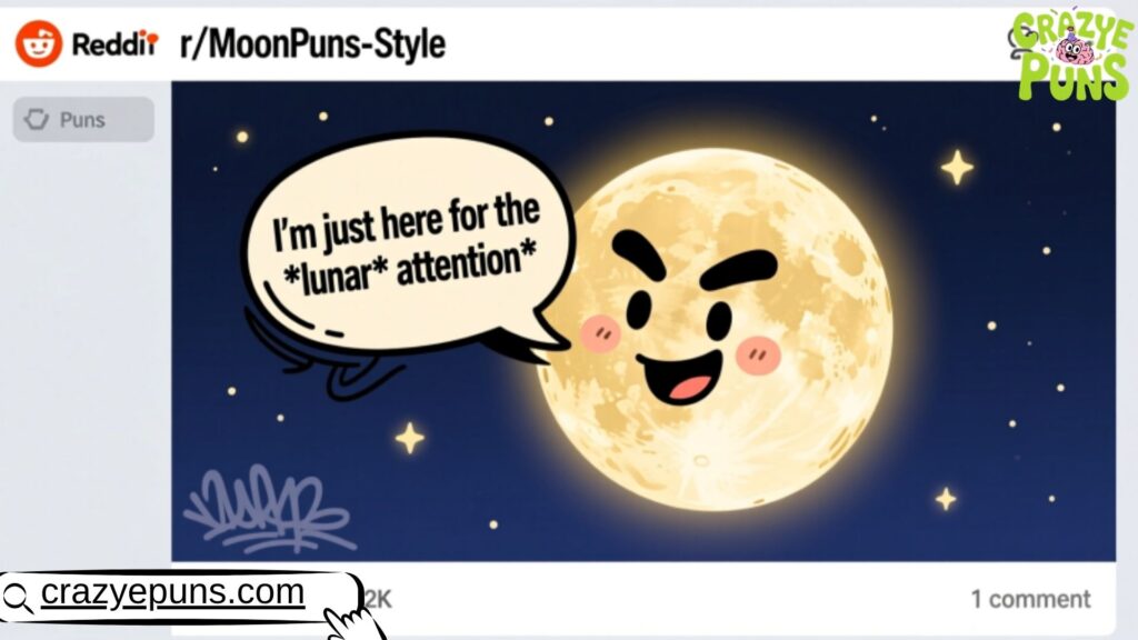 Moon Puns Reddit-Style 
