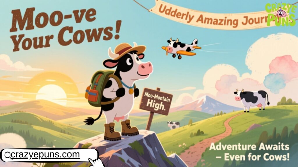 Travel & Adventure Cow Puns 
