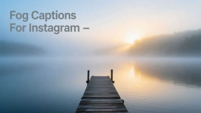 Fog Captions For Instagram