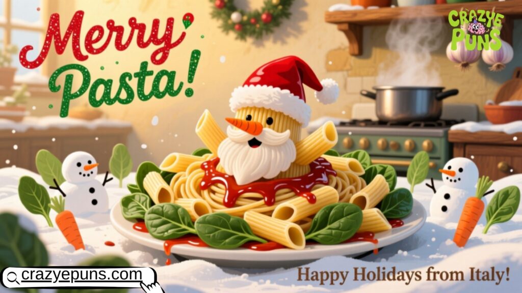 Pasta Christmas Puns 