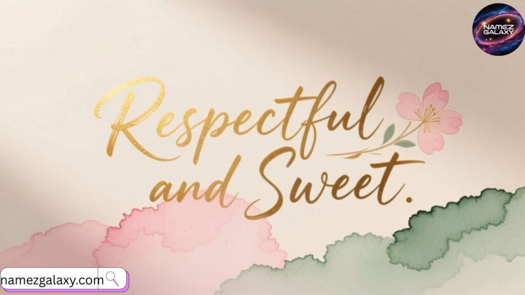 Respectful and Sweet