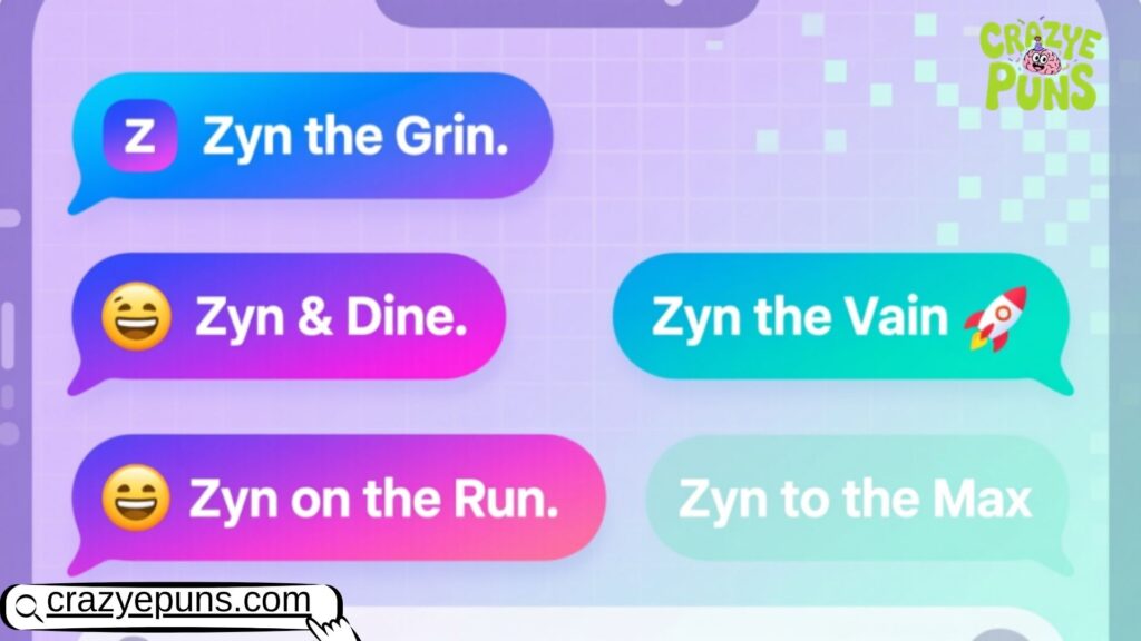 Zyn Nickname Puns for Texting and Messaging Apps