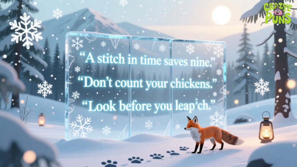 Iconic Sayings with a Snow Twist