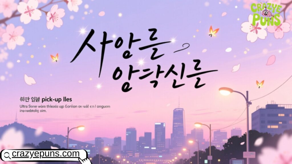 Korean Pick Up Lines 