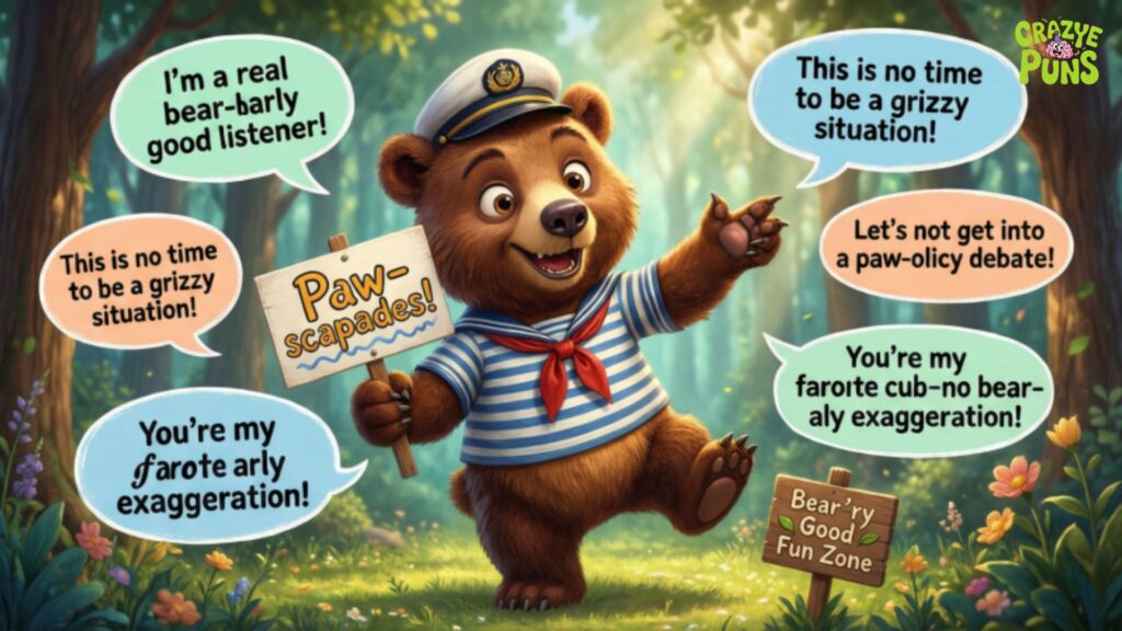Paw-scapades Funny Bear Puns & Jokes 
