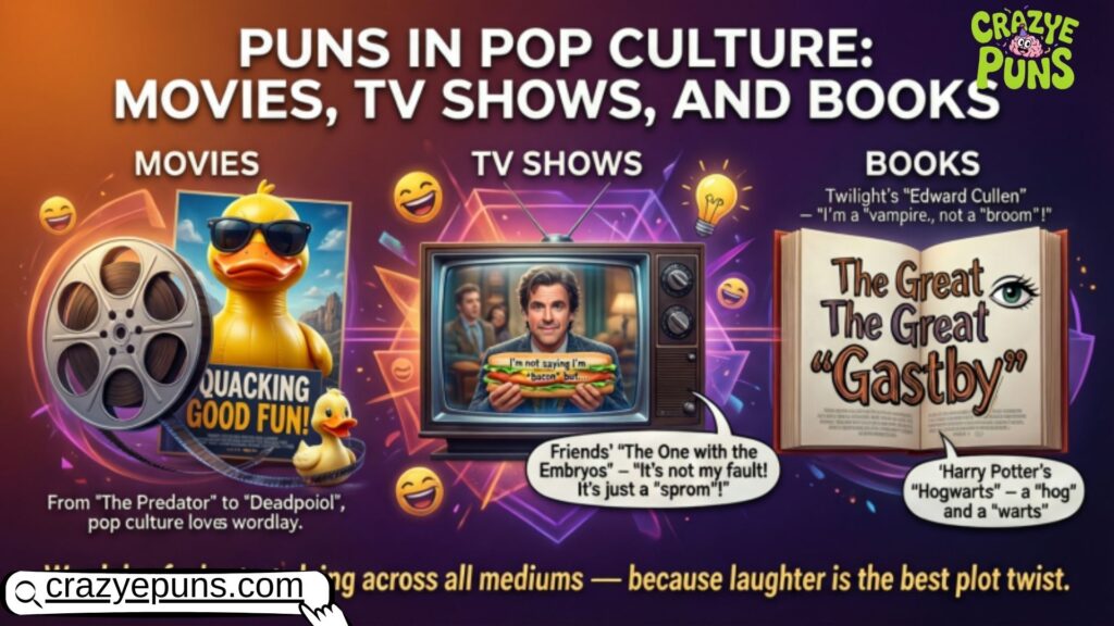 Puns in Pop Culture Movies, TV Shows, and Books