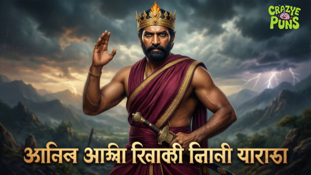 Attitude-Filled Shivaji Maharaj Caption in Marathi