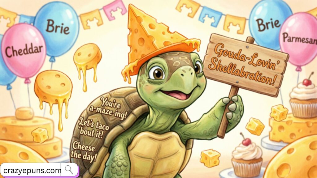 Cheesy Turtle Puns for the Gouda-Lovin' Shellabration