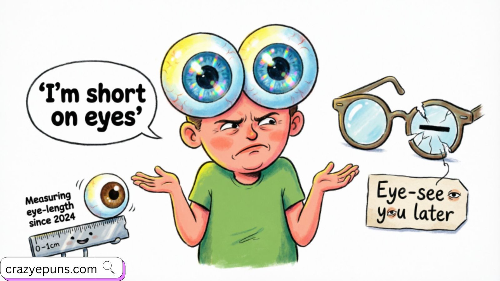 465 Eye Puns & Jokes: Short One Liners Captions For Adults - crazyepuns.com