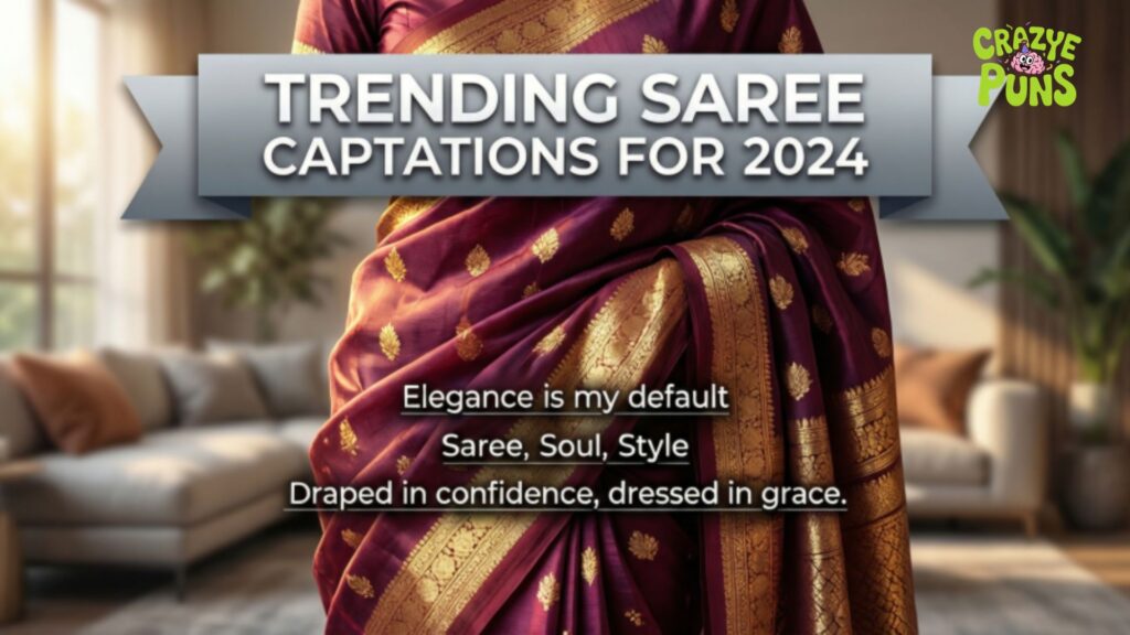 Trending Saree Captions for 2024