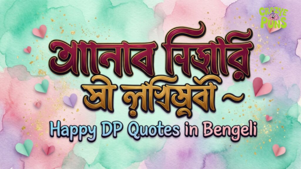 আনন্দ নিয়ে ডিপি ক্যাপশন ~ Happy DP Quotes in Bengali